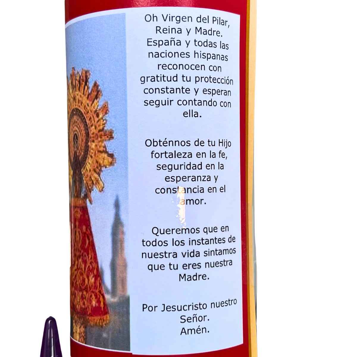 Vela Ritual Virgen del Pilar — Fe, Fortaleza y Esperanza