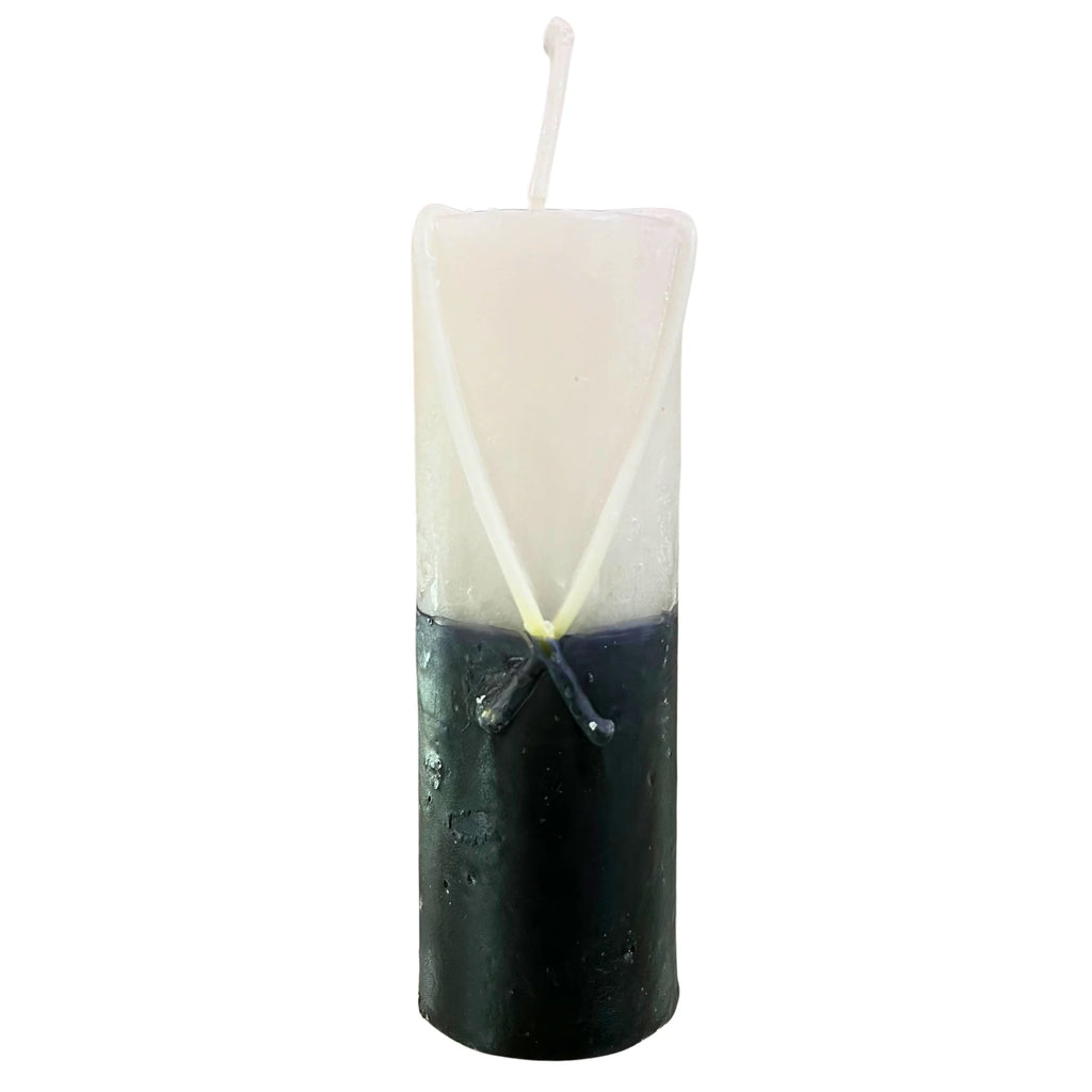 Vela Ritual Cierracaminos con Sal Negra — Protección y Alejamiento