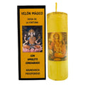 Magical Candle of the Goddess of Fortune for Attracting Wealth and Prosperity by THE BUBBLE SHOP, a ritualized wax candle that includes a money bracelet, ideal for prosperity rituals and economic success.