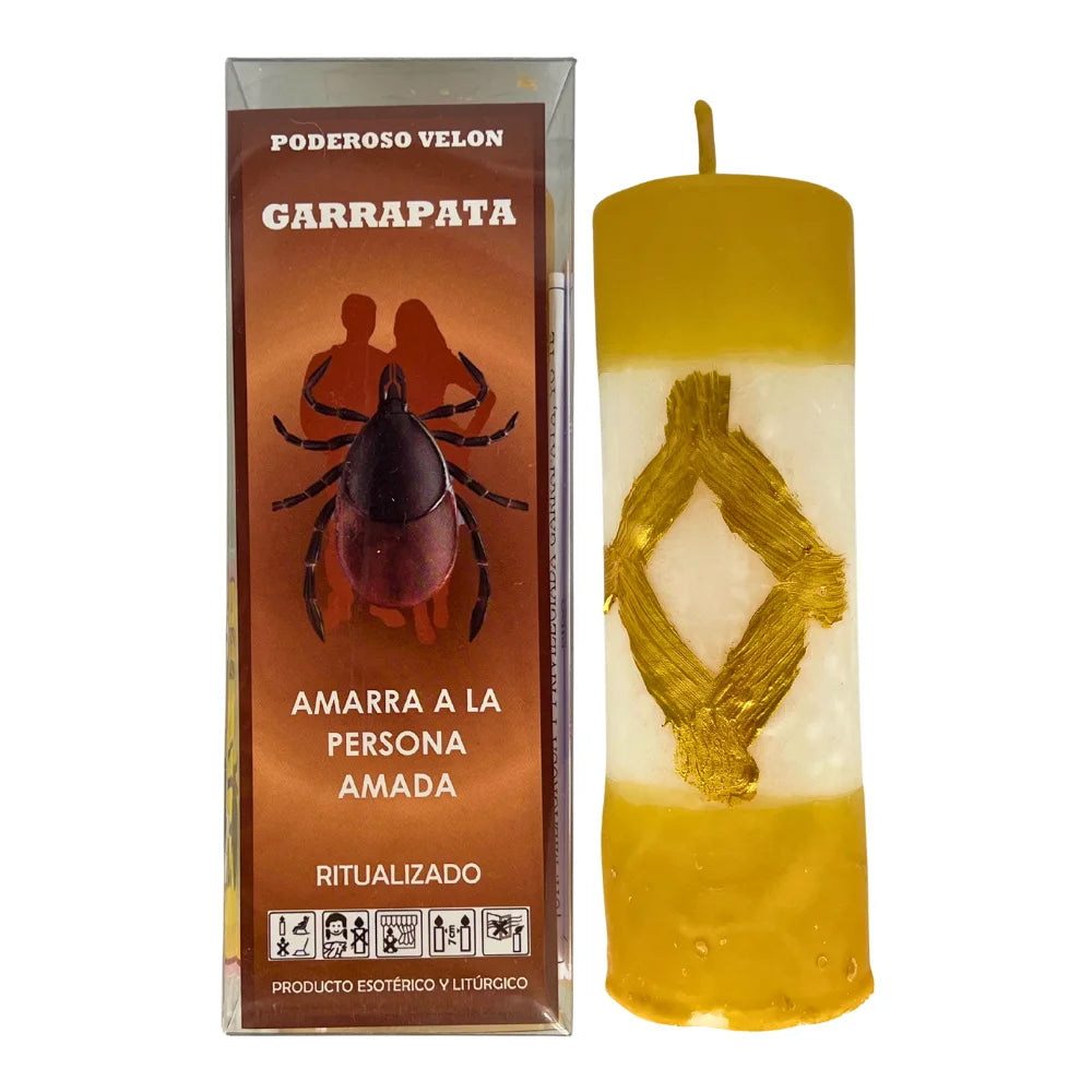 Velón Ritual de Garrapata — Amor y Vínculos Sentimentales