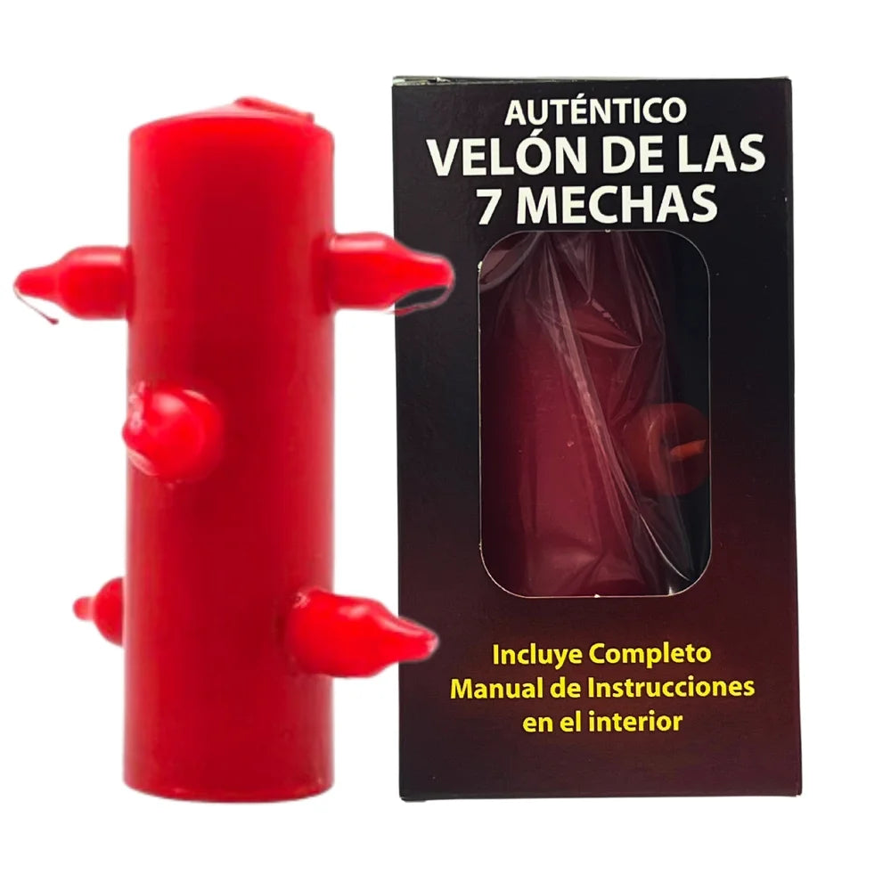 Vela Roja de 7 Mechas — Ritual Rompetrabajos y Protección Espiritual