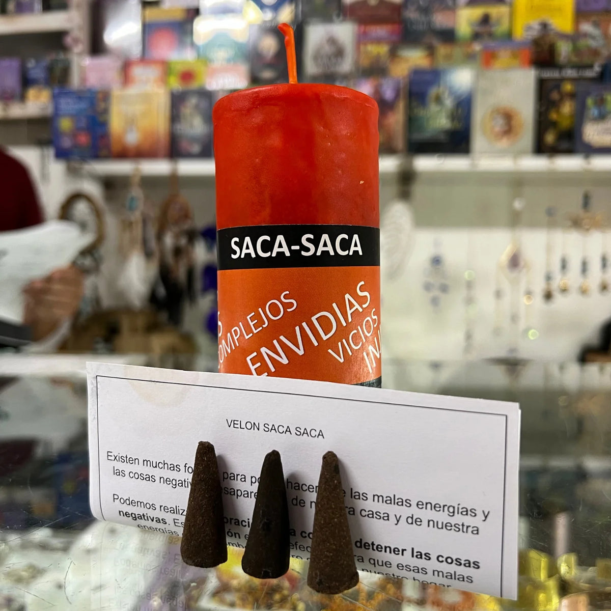 Vela Ritual Saca Saca con Incienso — Limpieza y Protección Espiritual