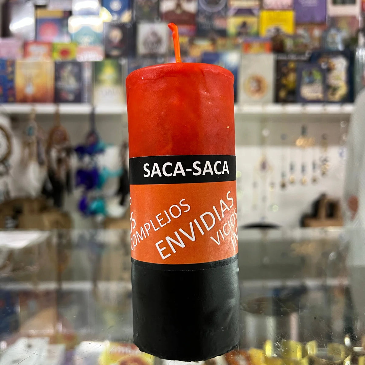 Vela Ritual Saca Saca con Incienso — Limpieza y Protección Espiritual