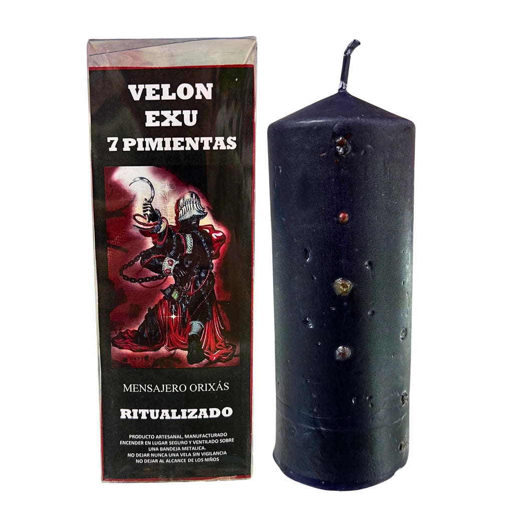 Vela Ritual de Exú y las 7 Pimientas — Abrecaminos y Protección Espiritual