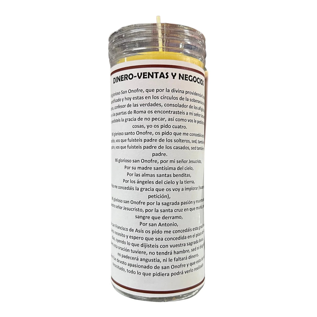 Vela Ritual de San Onofre — Dinero, Prosperidad y Ventas