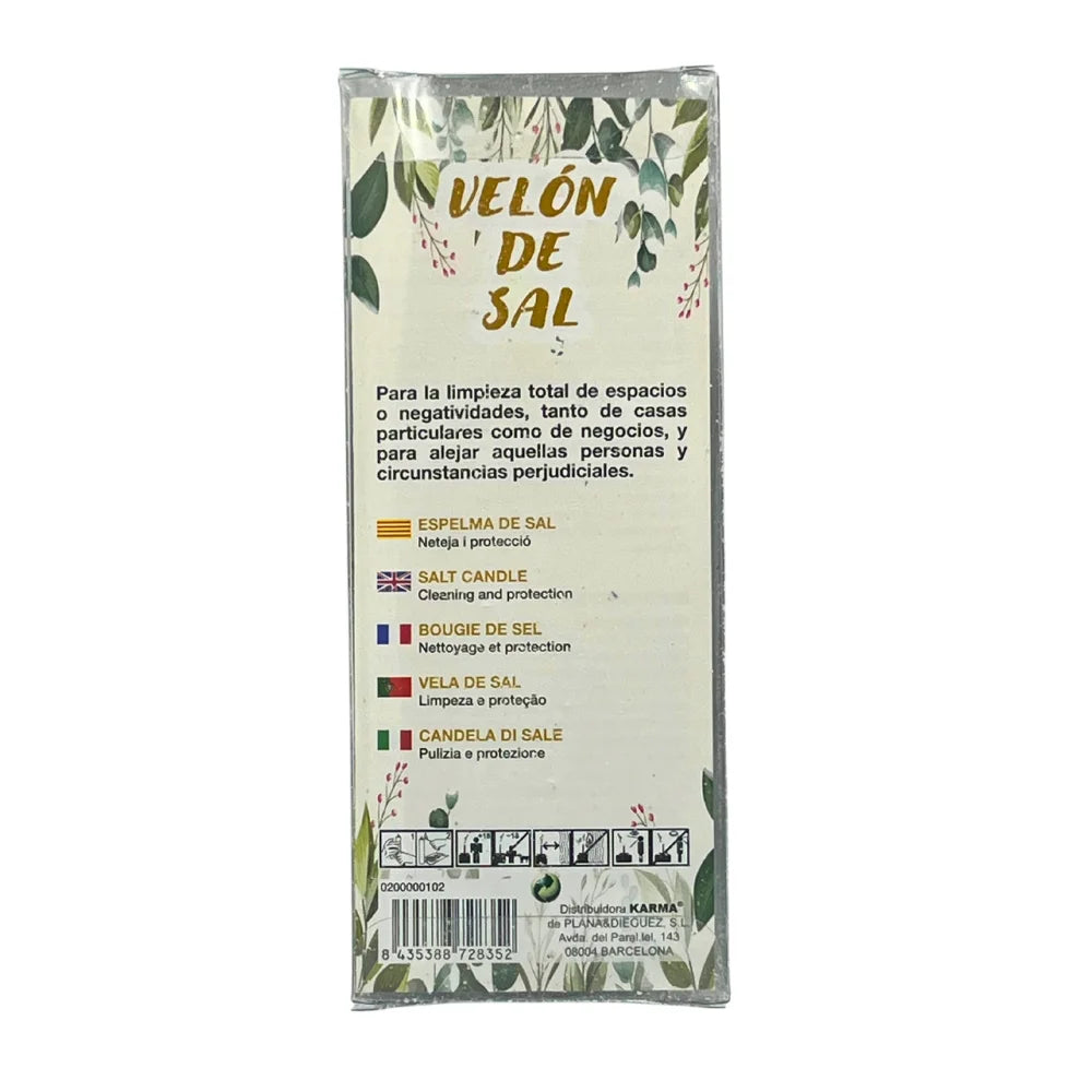 Vela Ritual de Sal — Limpieza Energética y Protección