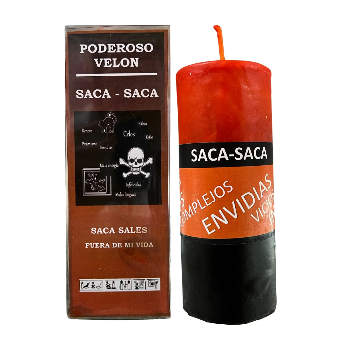 Vela Ritual Saca Saca con Incienso — Limpieza y Protección Espiritual