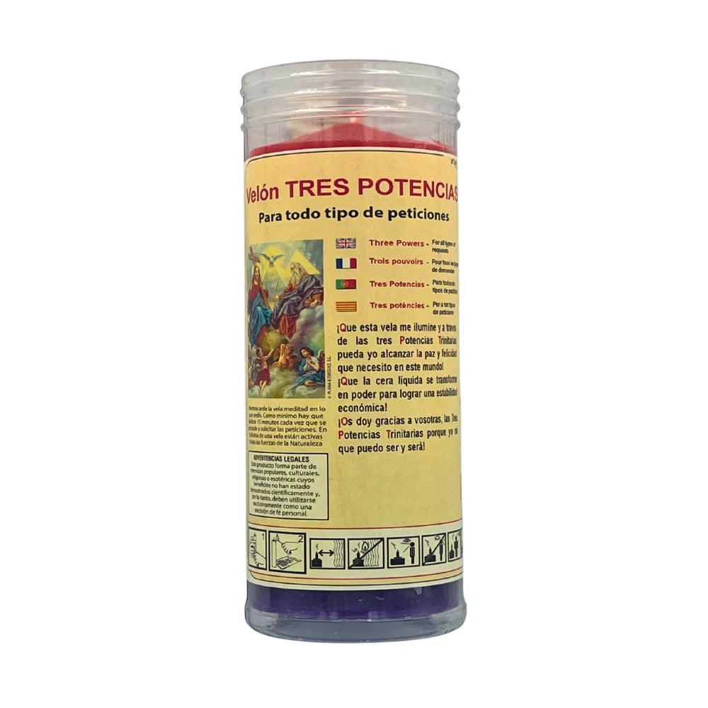 Vela de los 3 Poderes — Amor, Prosperidad y Protección