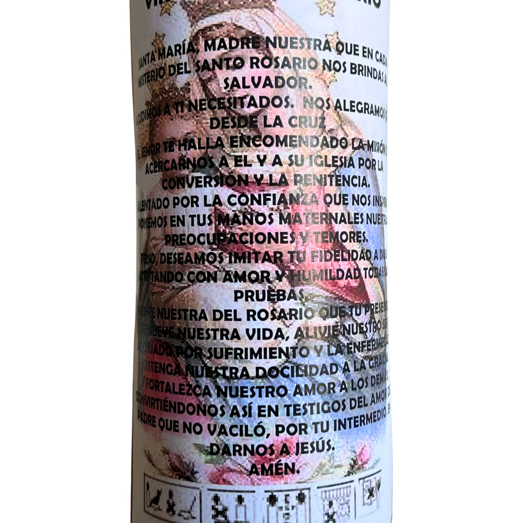 Vela Ritual de la Virgen del Rosario — Protección, Fe y Bendiciones