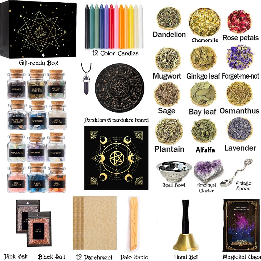 Cofre de Bruja — Kit de Magia y Cristales Naturales