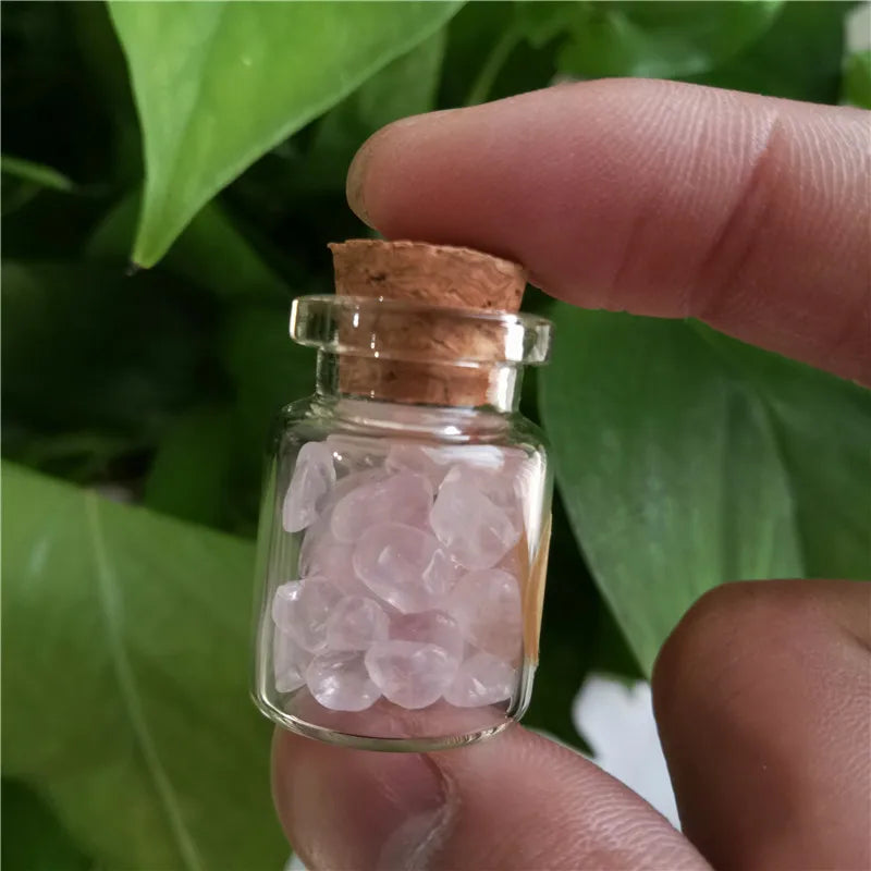 Frascos de Minerales Naturales — Cristales para Rituales y Altares