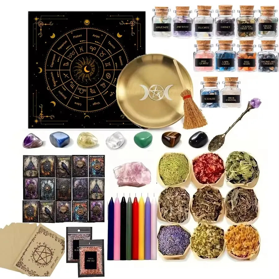 Cofre de Bruja — Kit de Magia y Cristales Naturales