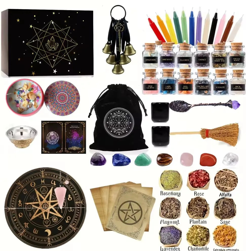 Cofre de Bruja — Kit de Magia y Cristales Naturales