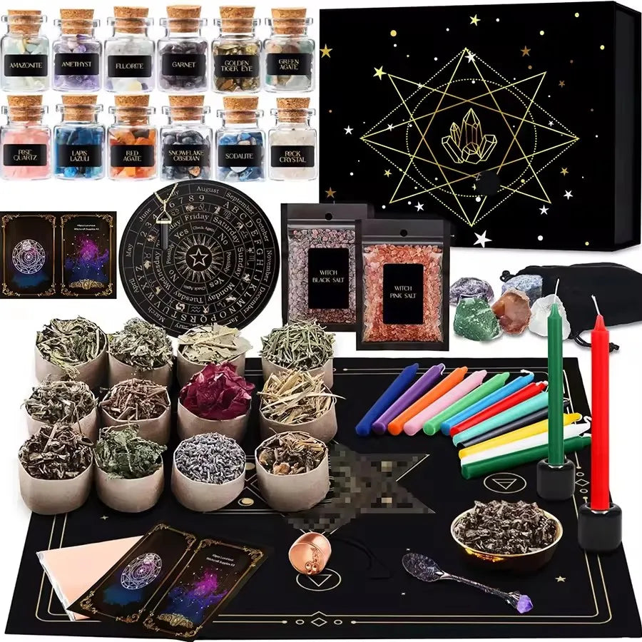 Cofre de Bruja — Kit de Magia y Cristales Naturales