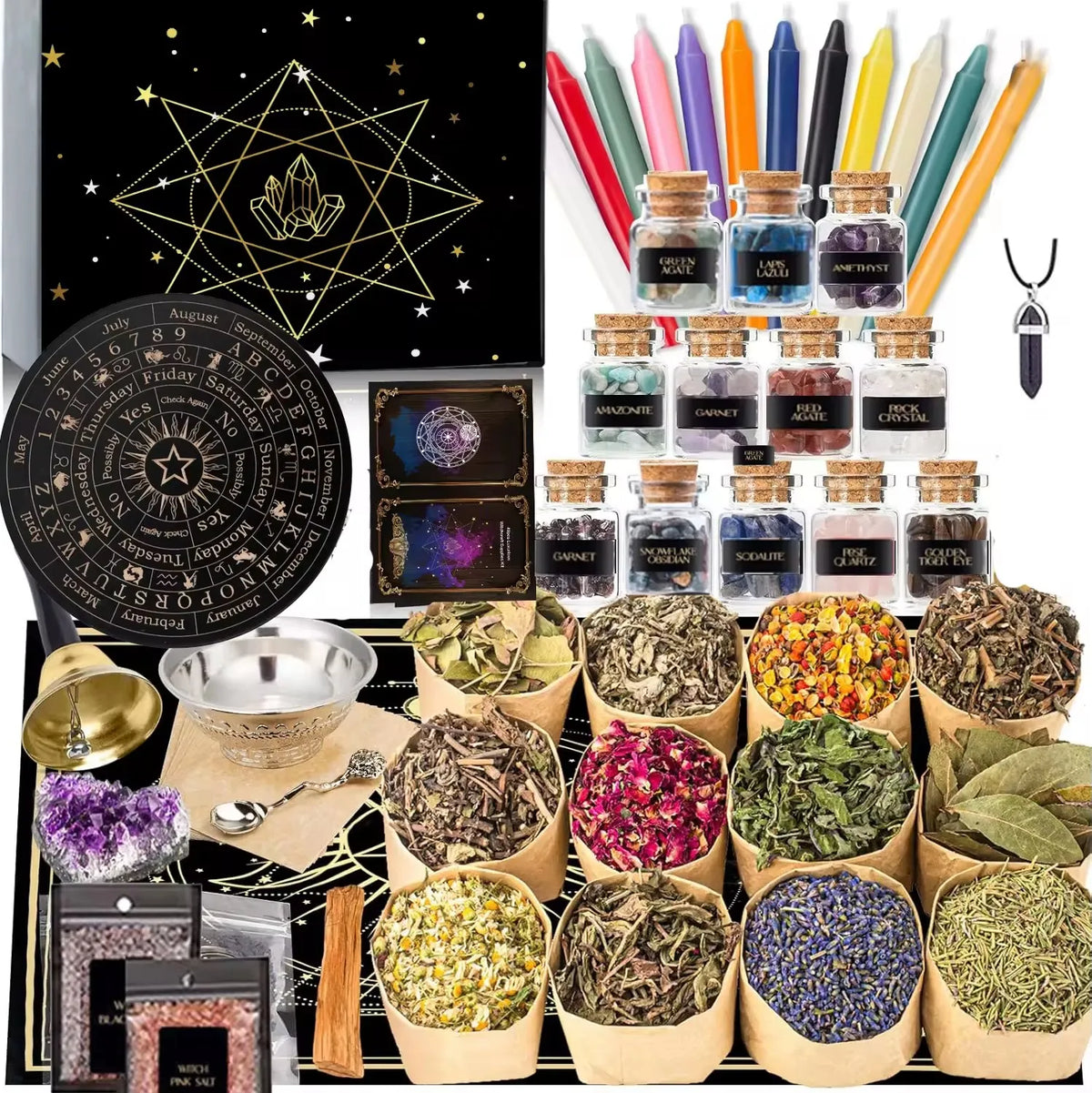 Cofre de Bruja — Kit de Magia y Cristales Naturales