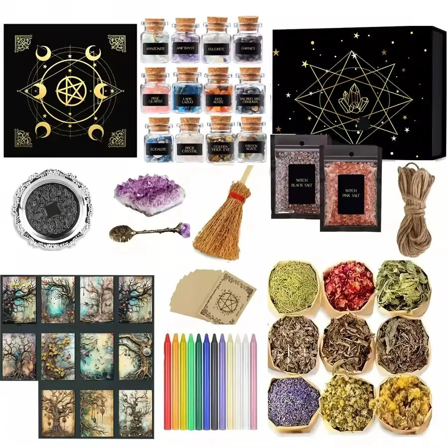 Cofre de Bruja — Kit de Magia y Cristales Naturales