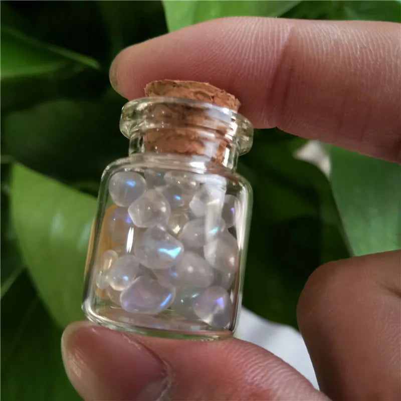 Frascos de Minerales Naturales — Cristales para Rituales y Altares