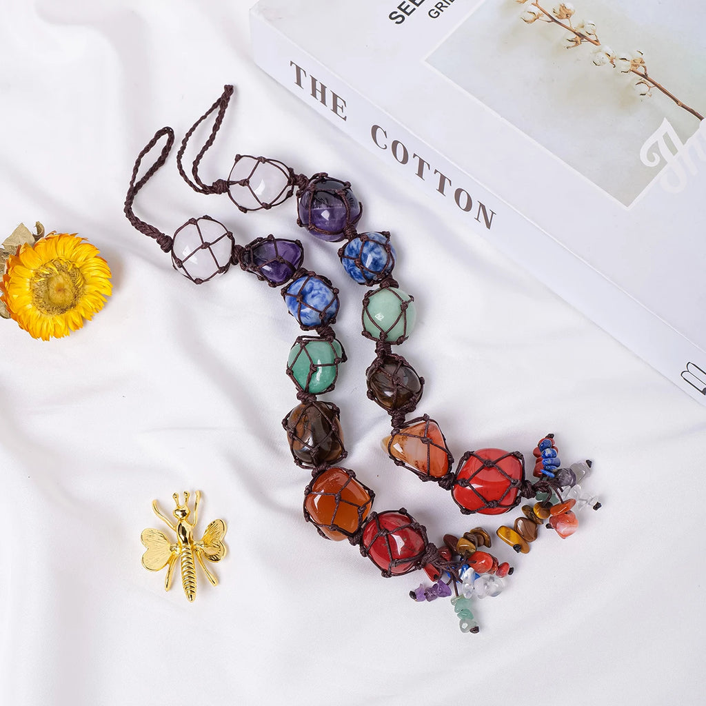 Colgante de Cristales Naturales — Amuleto Decorativo de Chakras