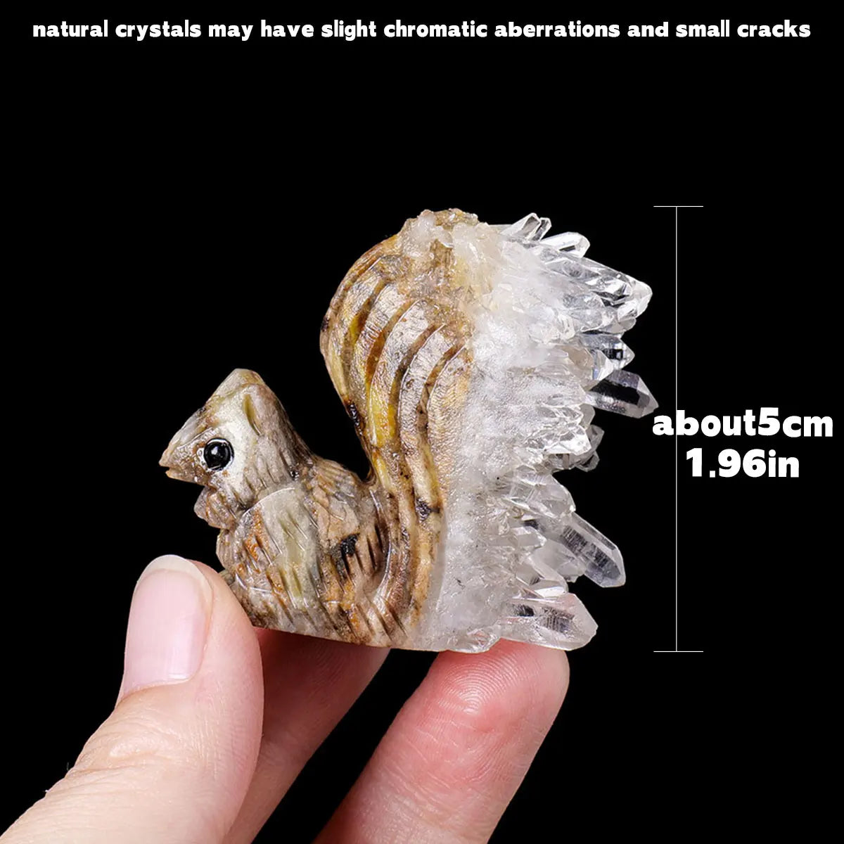 Ardilla de Cuarzo Natural — Guardiana del Bosque