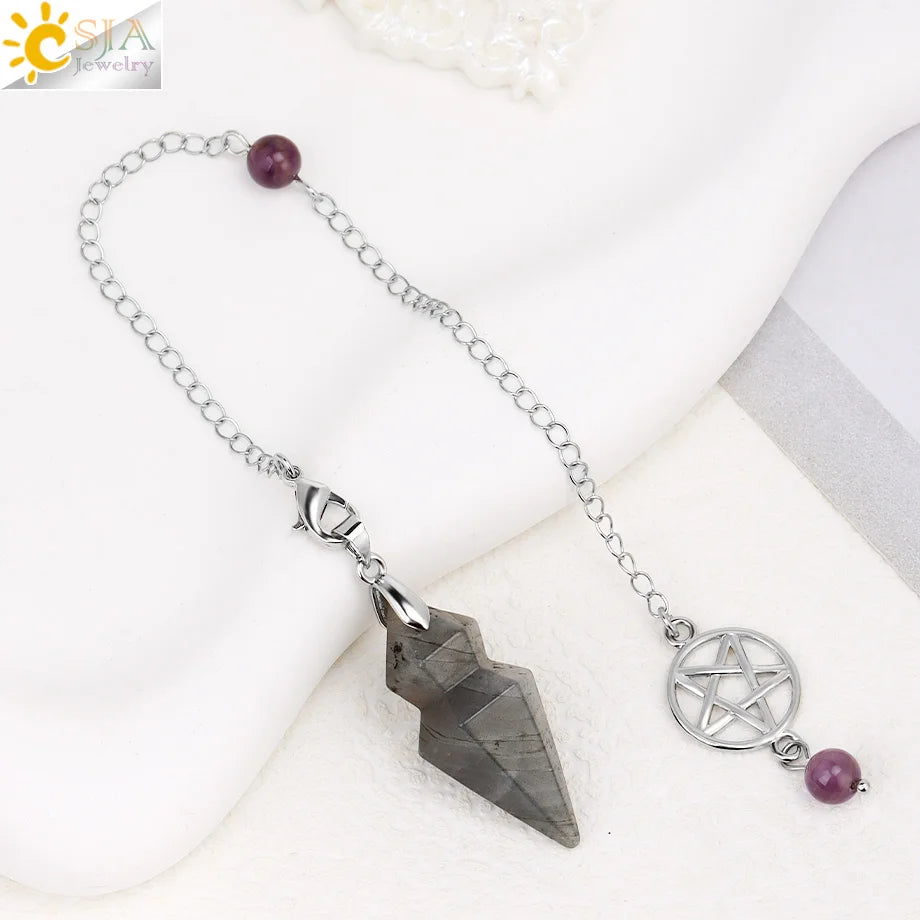 Péndulo de Piedra Natural — Radiestesia y Adivinación