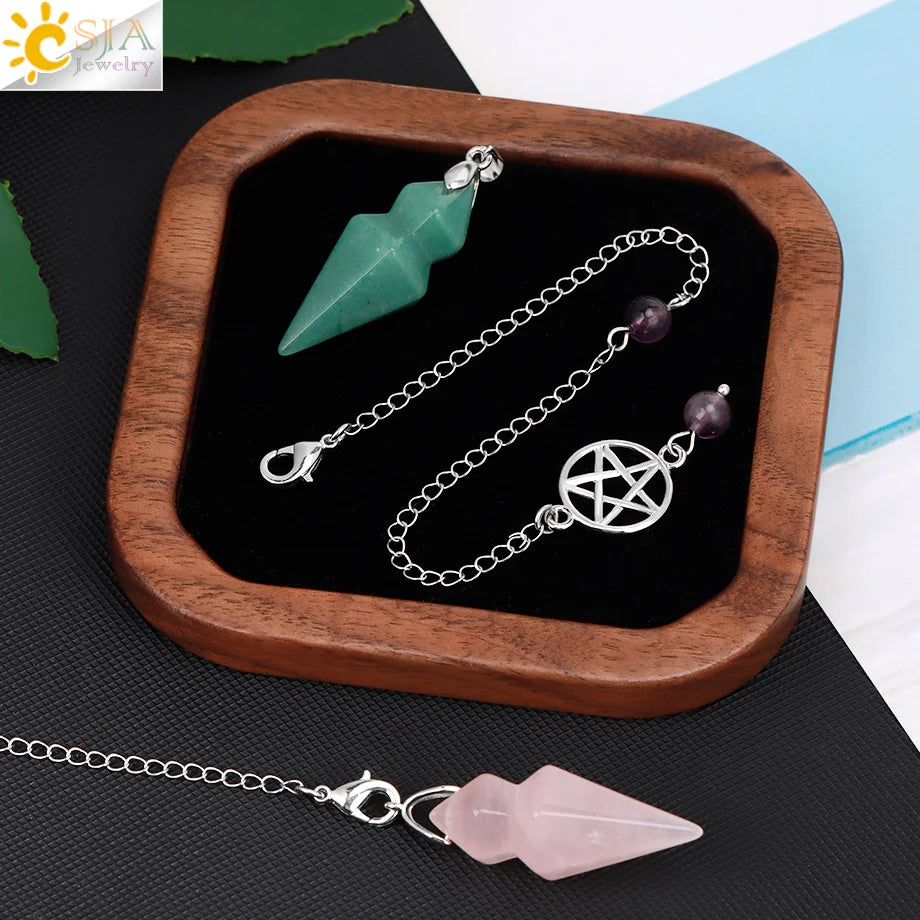 Péndulo de Piedra Natural — Radiestesia y Adivinación