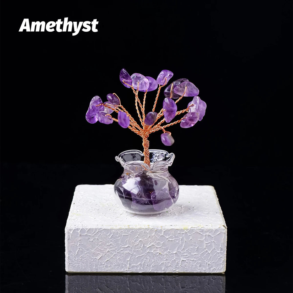 Mini Árbol de Cristales Naturales — Árbol de la Abundancia