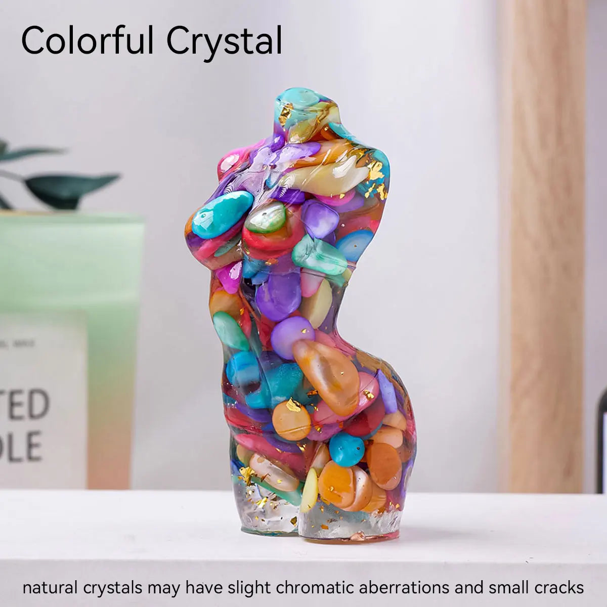 Diosa de Cristal Natural — Figura Femenina de Feminidad y Amor Propio