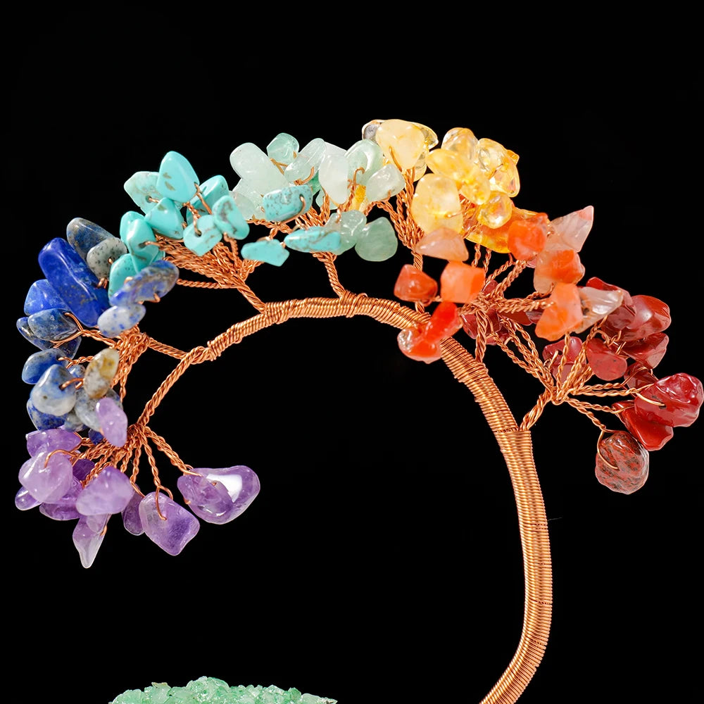 Árbol Fénix de Cristales Naturales — Renacimiento y 7 Chakras