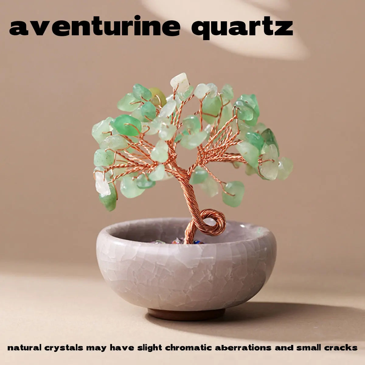 Árbol de la Abundancia con Cristales Naturales — Feng Shui y Decoración Espiritual