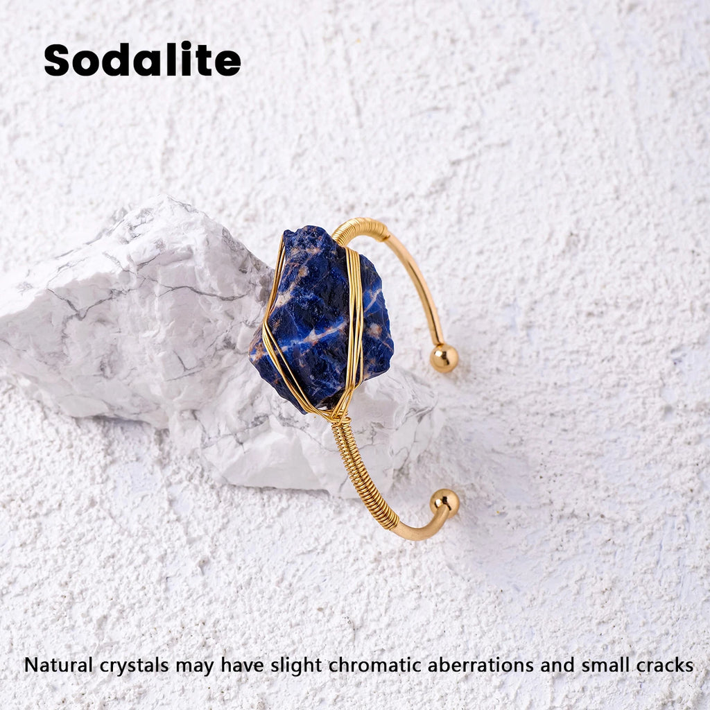 Pulsera de Cristal Natural en Bruto — Joyería Espiritual