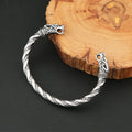 Pulsera Vikinga de Doble Dragón — Acero Inoxidable 316L