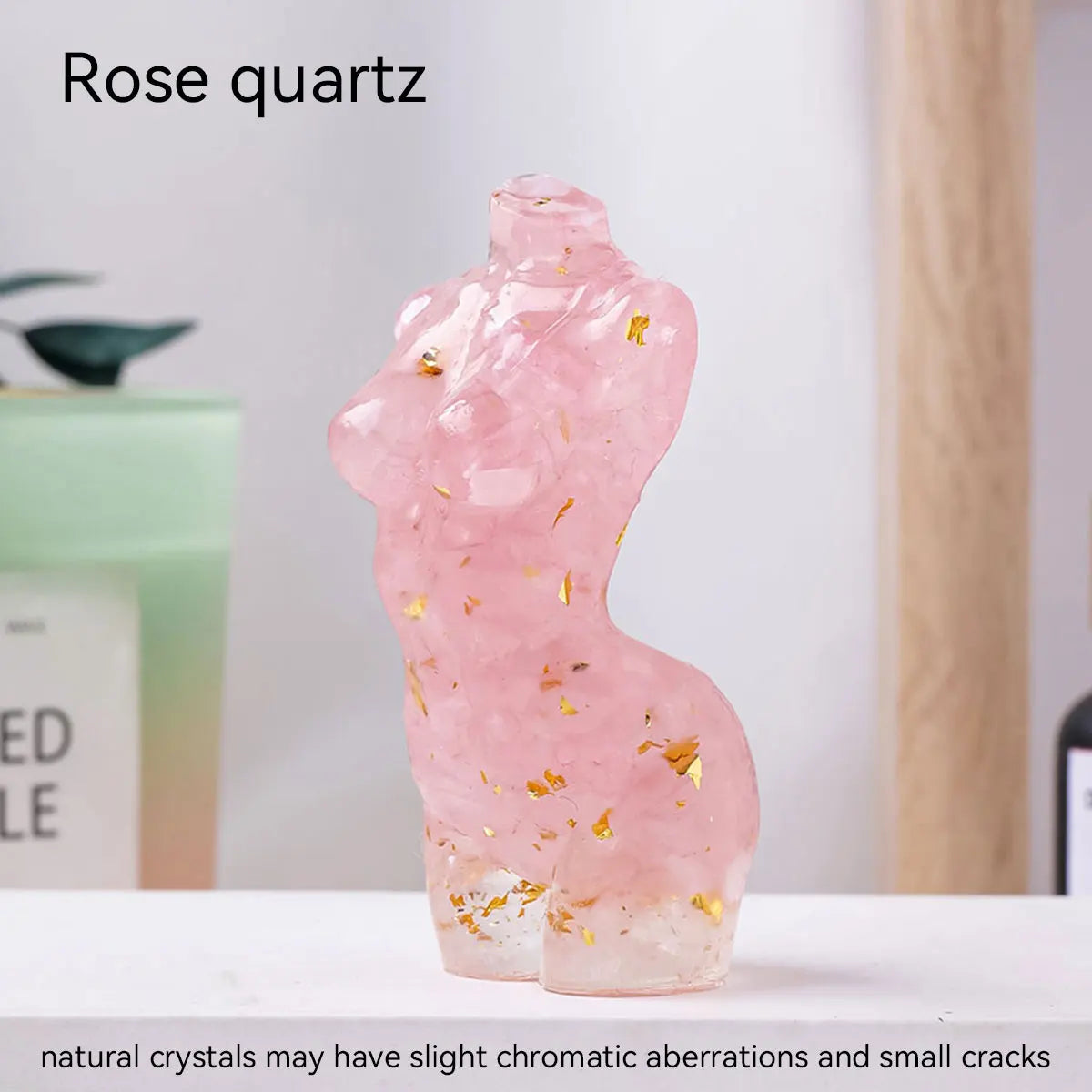 Diosa de Cristal Natural — Figura Femenina de Feminidad y Amor Propio
