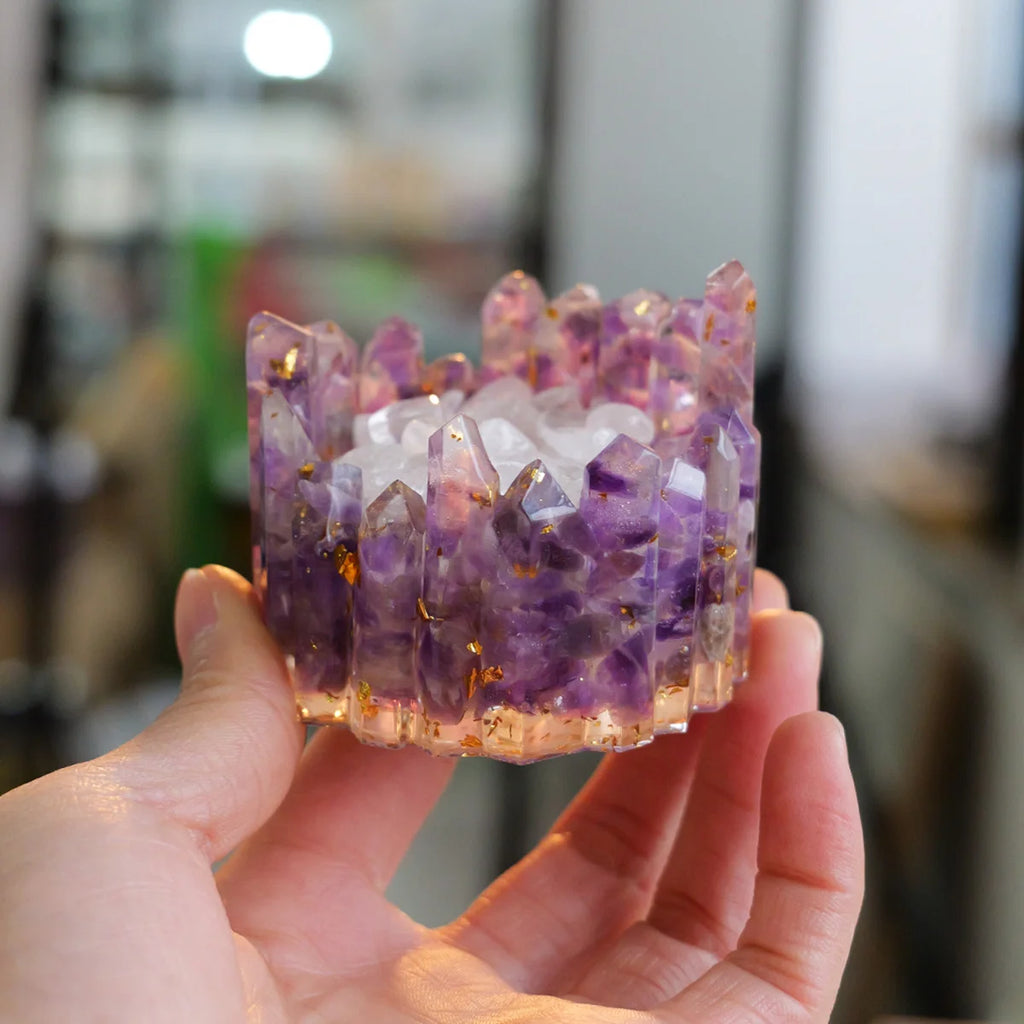 Cuenco Energético de Cristales Naturales — Decoración de Altar