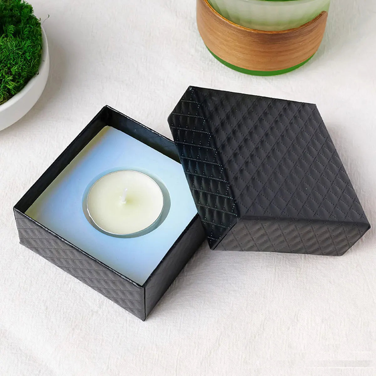 Portavelas de Cristal Natural en Bruto — Decoración de Altar