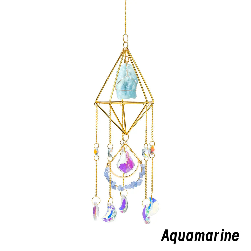 Atrapasol de Cristal con Prisma Arcoíris — Decoración Mágica para Ventanas
