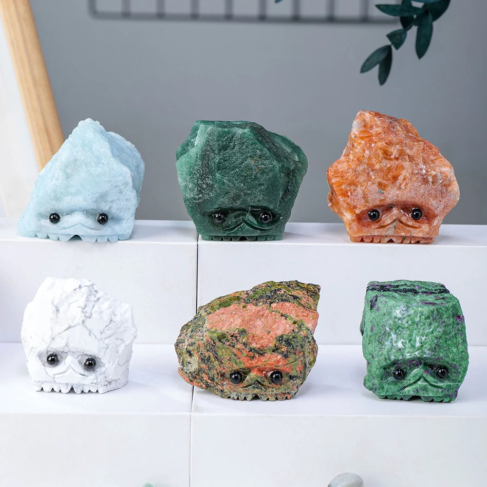 Erizo de Cristales Naturales en Bruto — Figura Decorativa