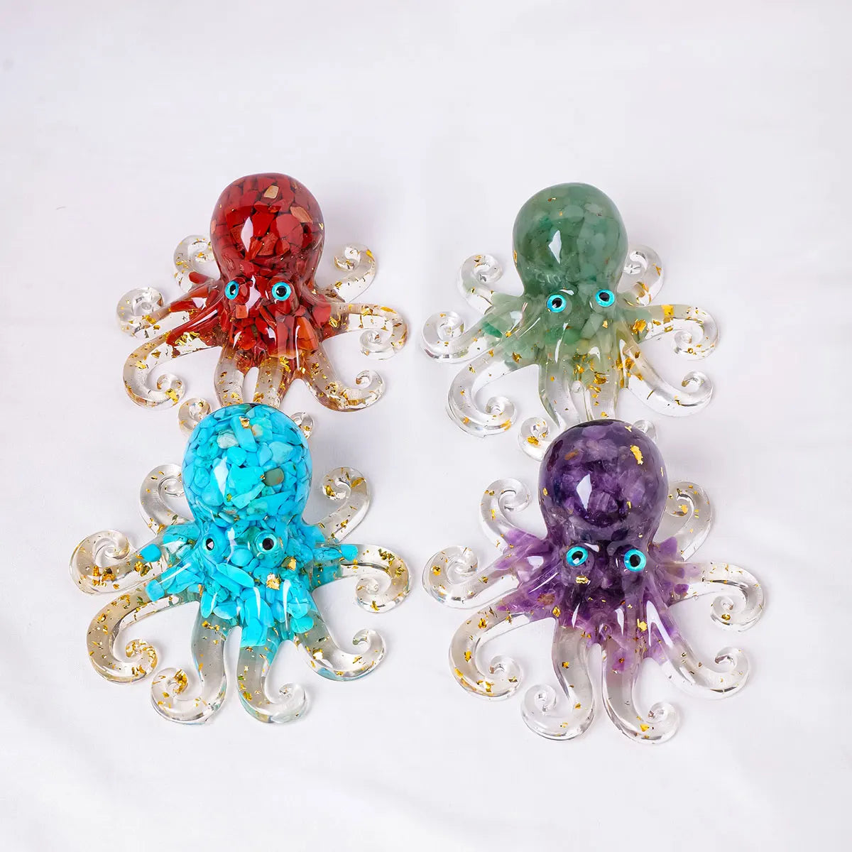 Pulpo de Cristales Naturales — Figura Decorativa Marina