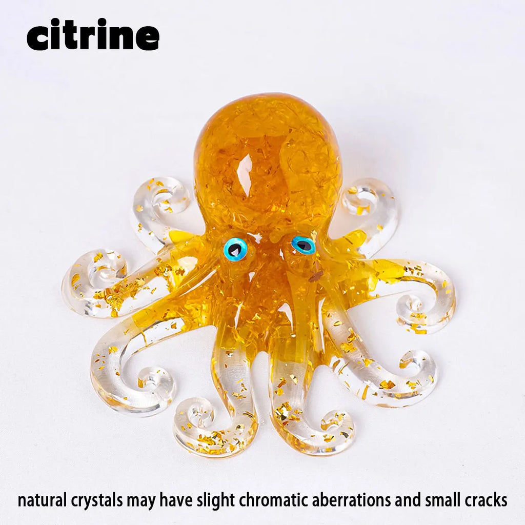 Pulpo de Cristales Naturales — Figura Decorativa Marina