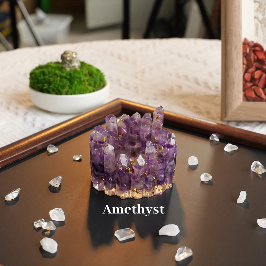 Cuenco Energético de Cristales Naturales — Decoración de Altar