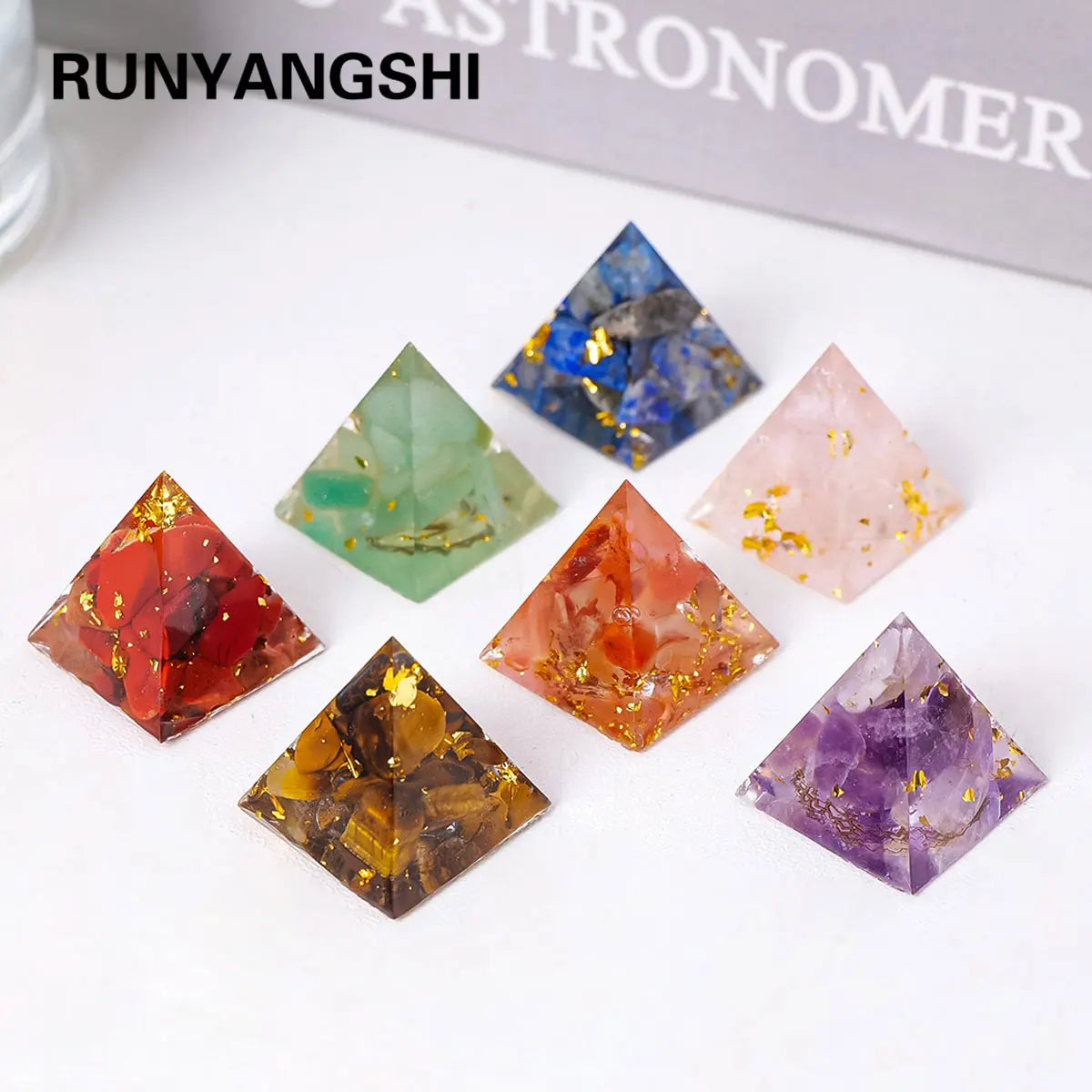Minipirámides de Cristales Naturales — Amuletos para Altares y Chakras