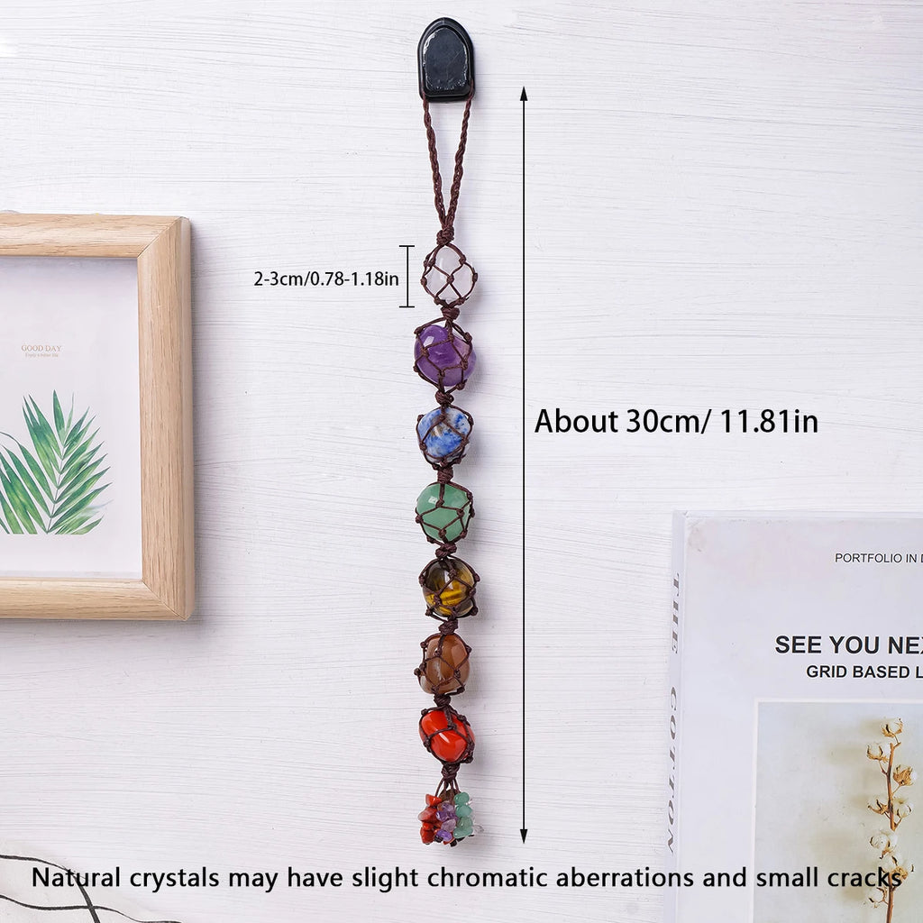 Colgante de Cristales Naturales — Amuleto Decorativo de Chakras