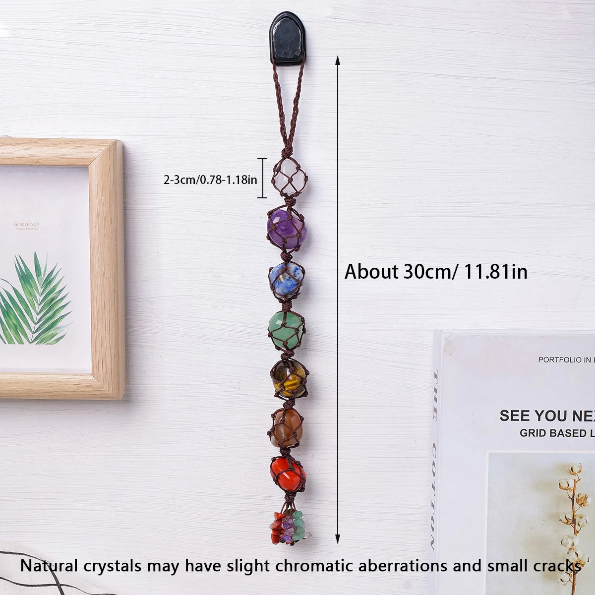 Colgante de Cristales Naturales — Amuleto Decorativo de Chakras