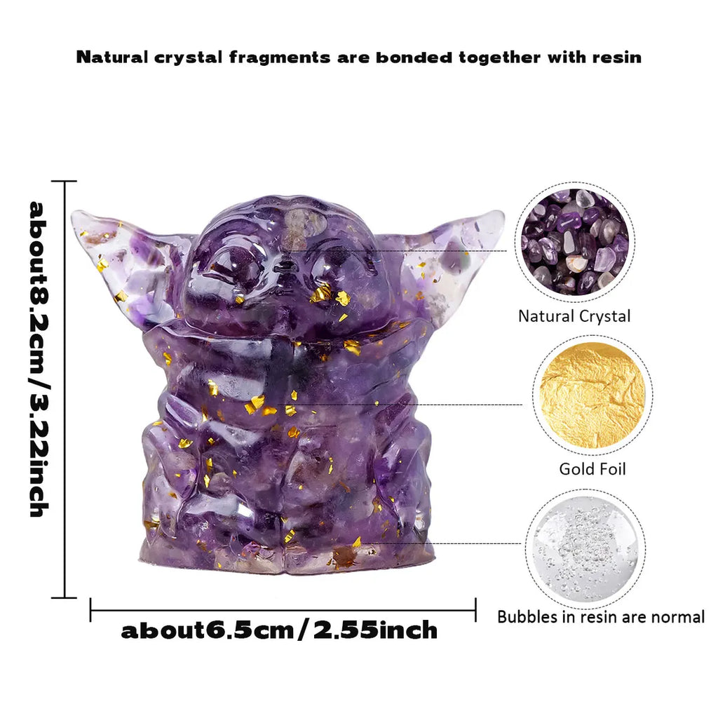 Pequeño Maestro de la Sabiduría — Figura de Cristal Natural