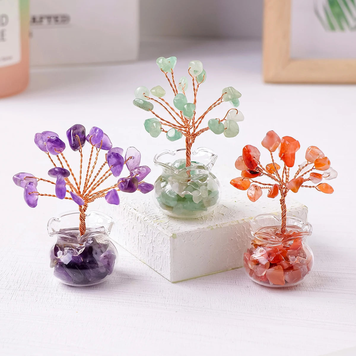 Mini Árbol de Cristales Naturales — Árbol de la Abundancia