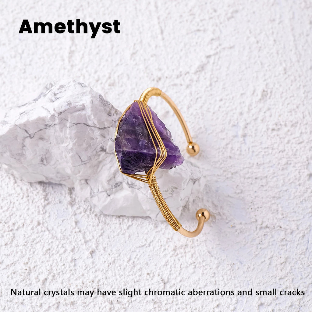 Pulsera de Cristal Natural en Bruto — Joyería Espiritual
