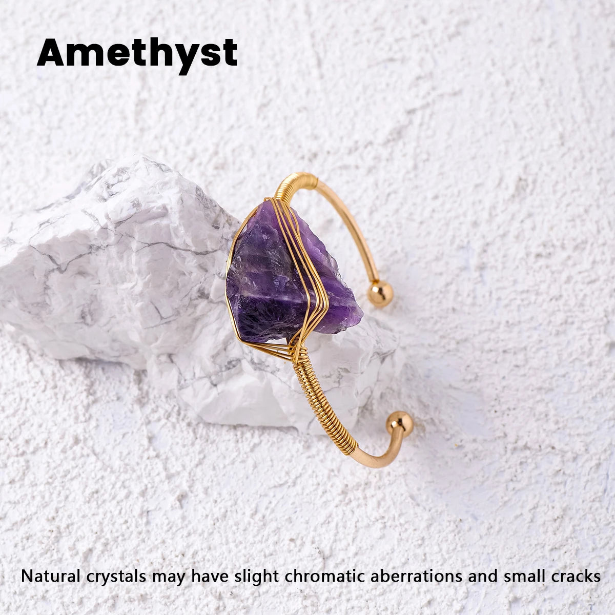Pulsera de Cristal Natural en Bruto — Joyería Espiritual