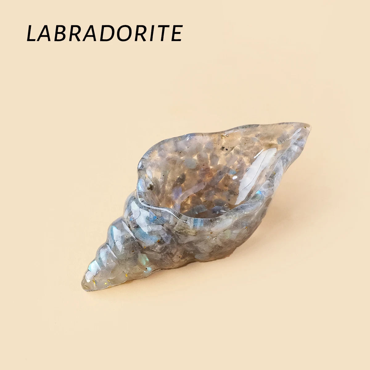Concha de Cristal Natural — Figura Decorativa de Armonía y Prosperidad