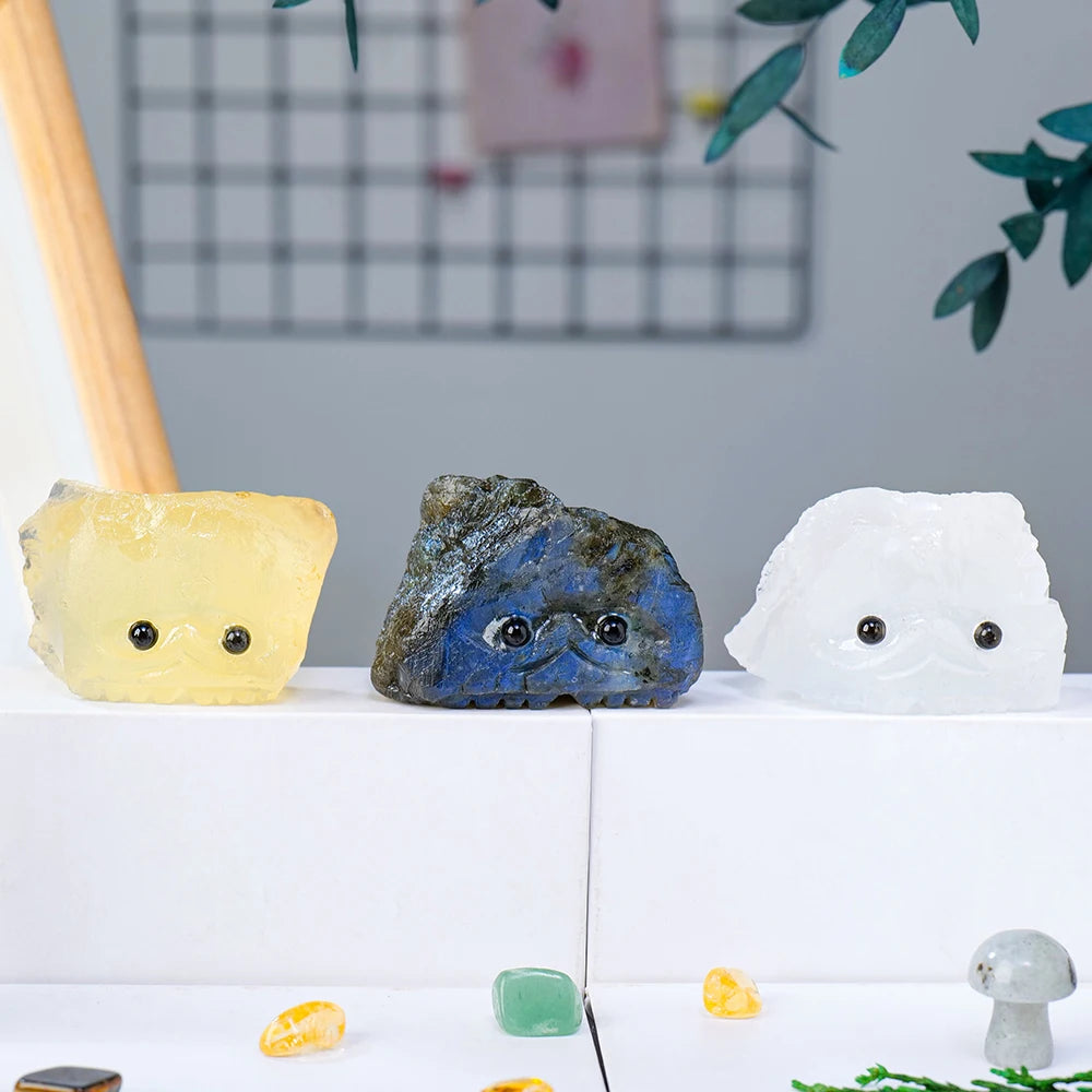 Erizo de Cristales Naturales en Bruto — Figura Decorativa