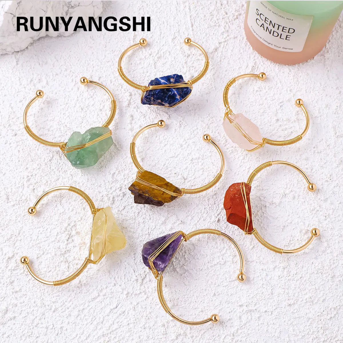 Pulsera de Cristal Natural en Bruto — Joyería Espiritual