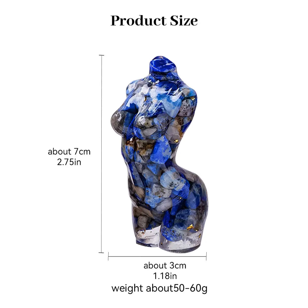 Diosa de Cristal Natural — Figura Femenina de Feminidad y Amor Propio